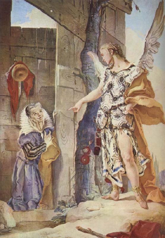 Giovanni Battista Tiepolo Sarch and the Archangel oil painting picture